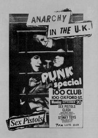 Plakat für das Punk-Rock Festival im '100 Club' von Jamie Reid
